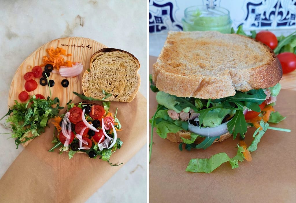 Aprende como fazer Sandwich de atum fáil e saudável