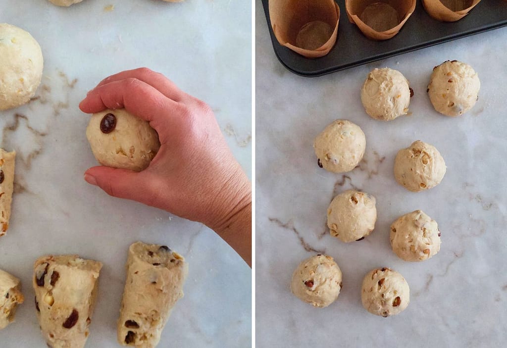 Massa de muffins bolo rainha em forma de bolas