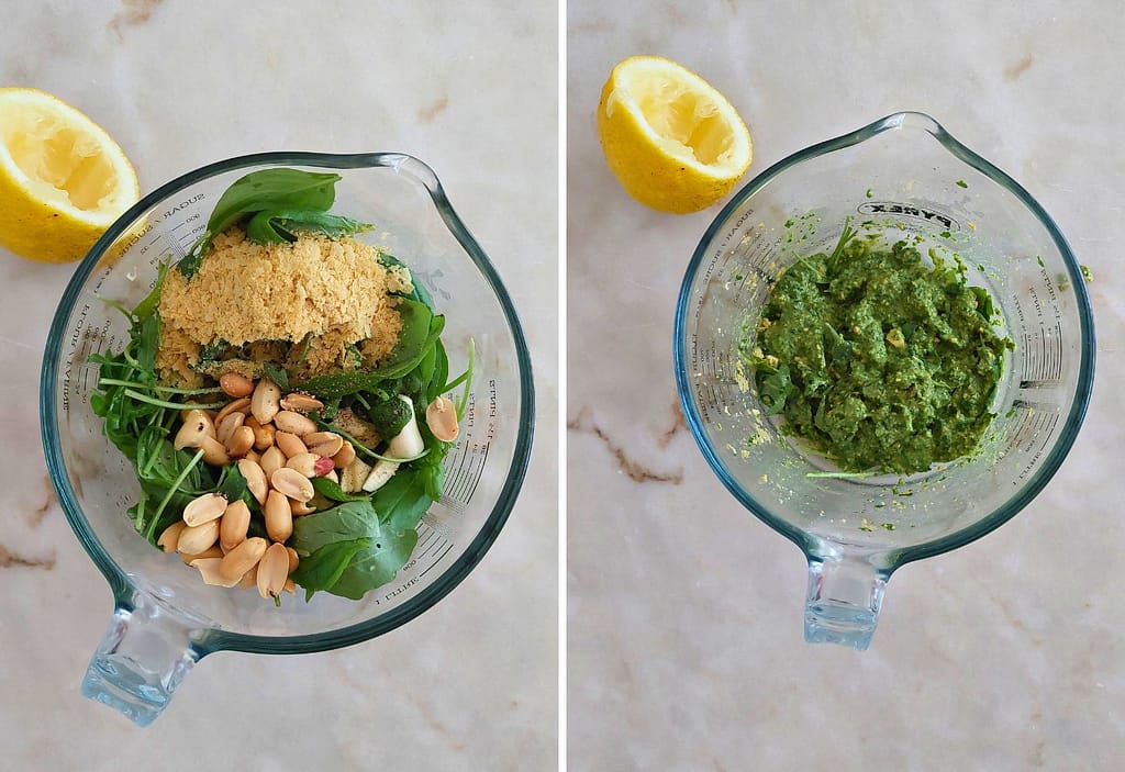 Aprende como fazerPesto de Rúcula e Manjericão Vegan