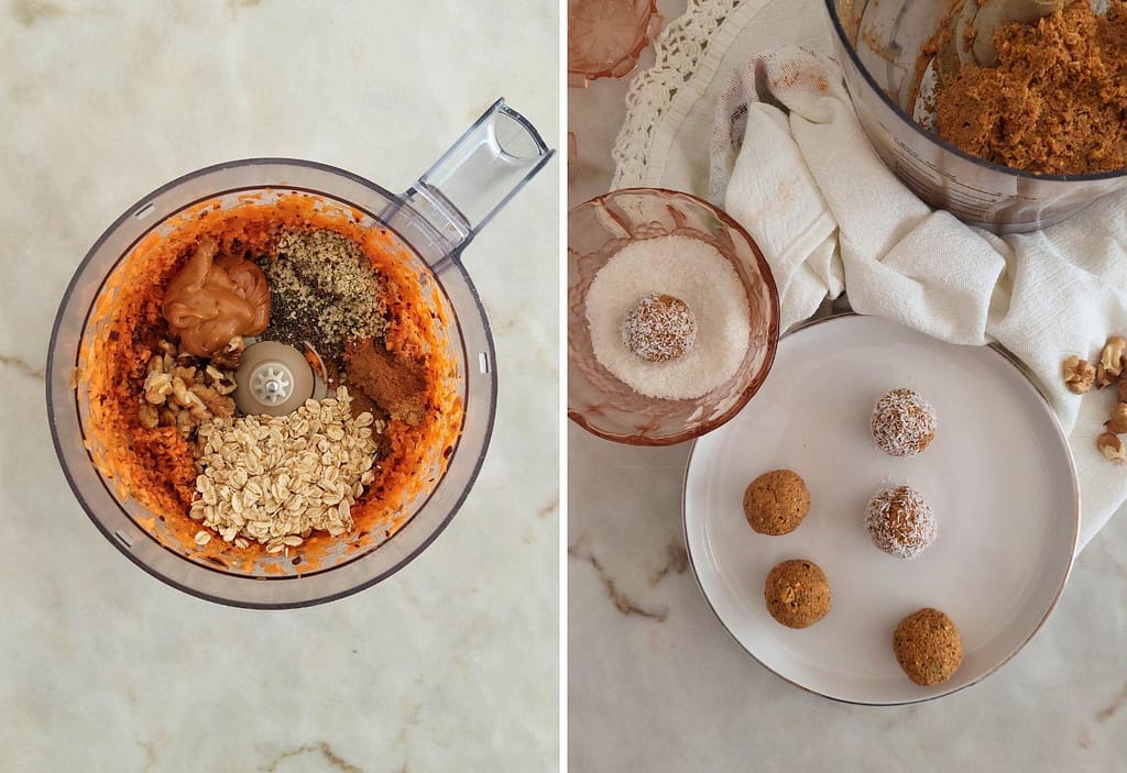 Aprende como fazer Bolas Saudáveis de Cenoura e Amendoim Energy bites