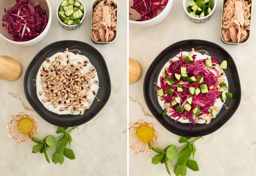 Aprende como fazer Salada de feijão frade com atum