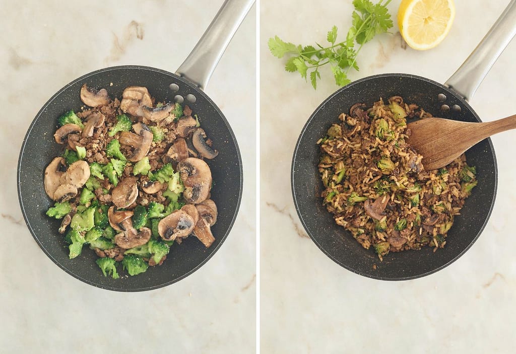 Aprende como fazer Arroz frito com carne picada