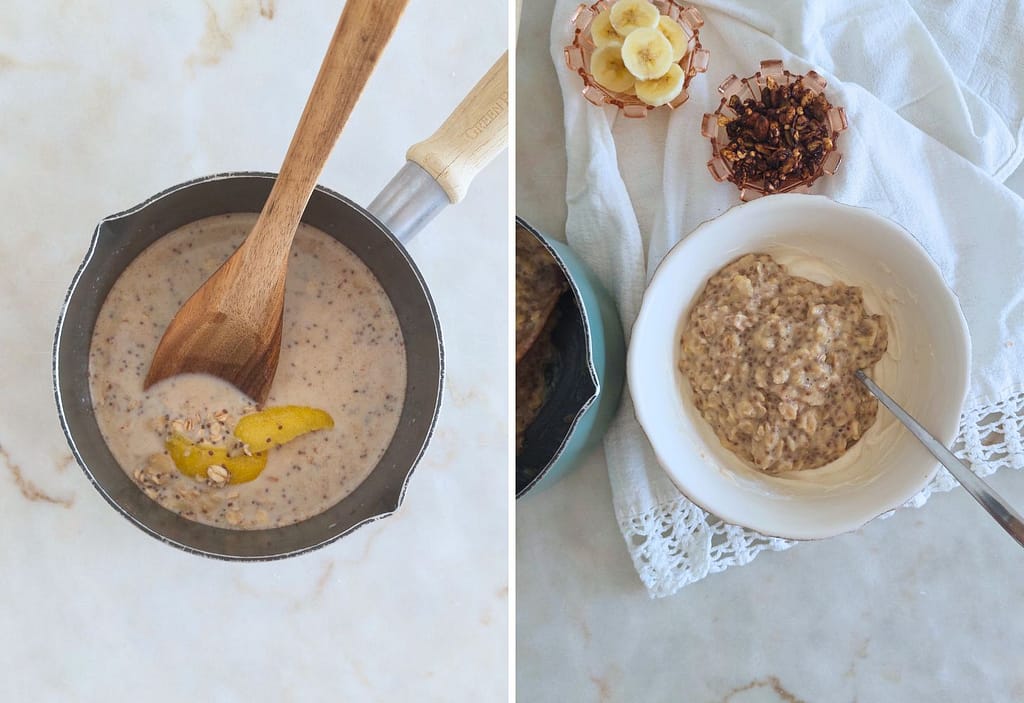 step by step how make creamy oatmeal