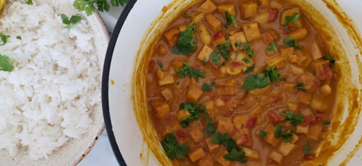 Caril de Tofu e Feijão Branco