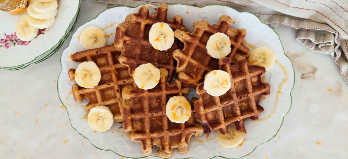 Waffles de Banana e Aveia | sem açúcar