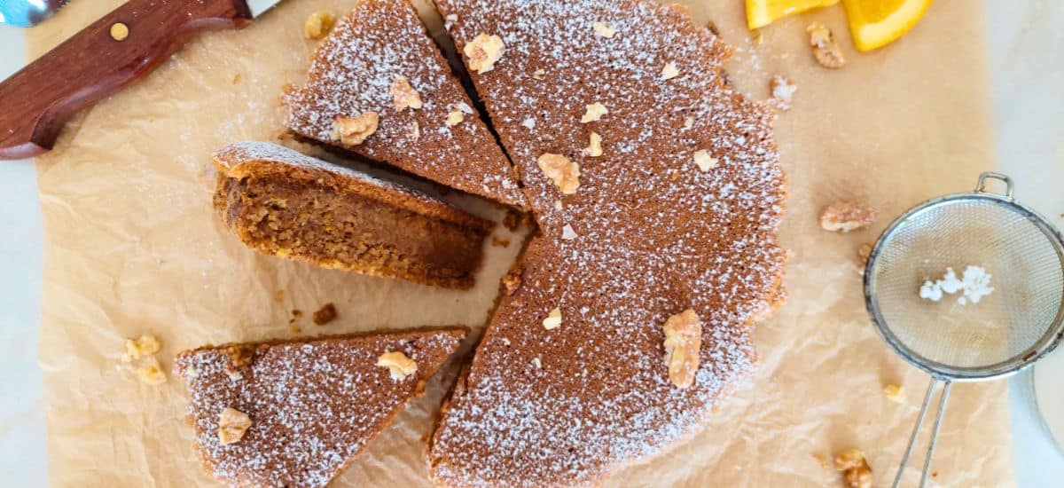 Bolo de noz laranja e canela | Sem glúten e lactose