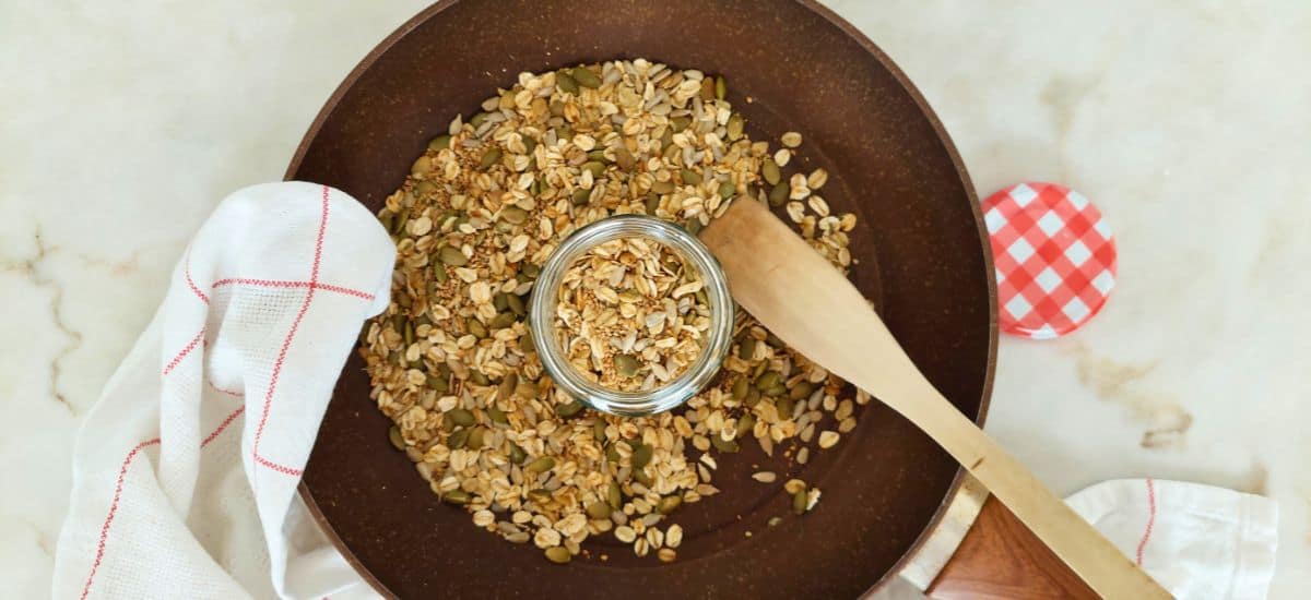 Granola Salgada Caseira | Na frigideira