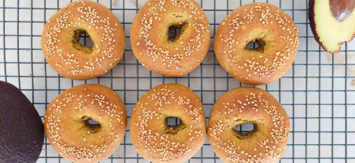 Bagels de abacate fáceis e rápidos | Sem amassar