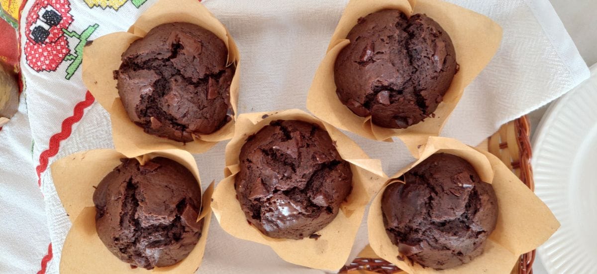Muffins de Chocolate e Cereja