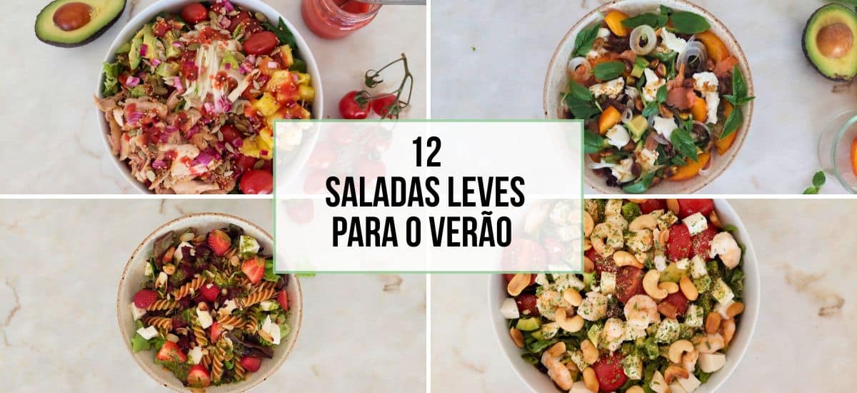 12 Saladas leves para o Verão Rápidas e Saudáveis