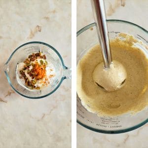 processo da cobertura de mascarpone e pistacios para bolo de aniversário