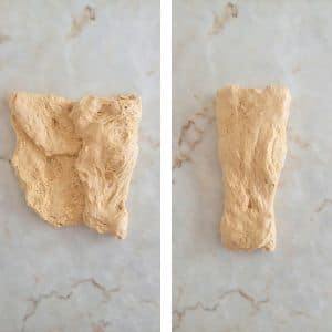 _dar forma á massa do pão de abóbora: Segunda dobra