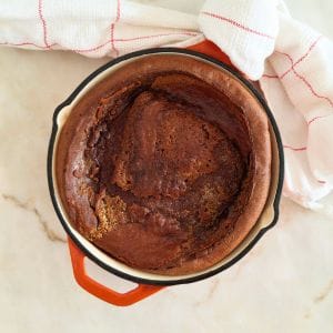 dutch baby de chocolate no forno