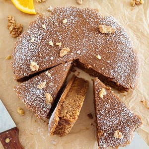 Receita Bolo de noz laranja e canela Sem gluten e lactose