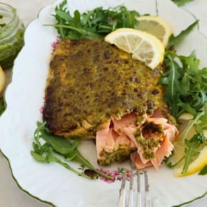 Receita de Salmão com pesto na airfryer