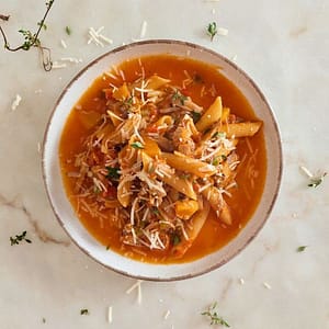 Receita fácil de Peru estufado com massa