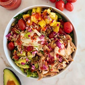 Receita de Salada rápida com sobras de frango assado Aproveitamento de sobras