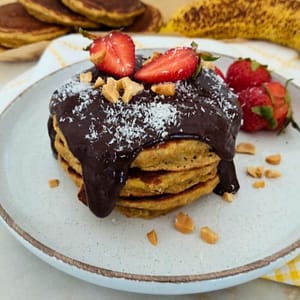 Panquecas de banana e aveia Saudáveis e proteicas