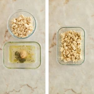 secar o tofu e colocar a marinar