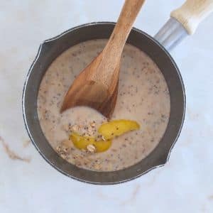 ingredientes para papas cremosas de banana na caçarola