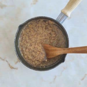 papas cremosas de aveia e banana na caçarola