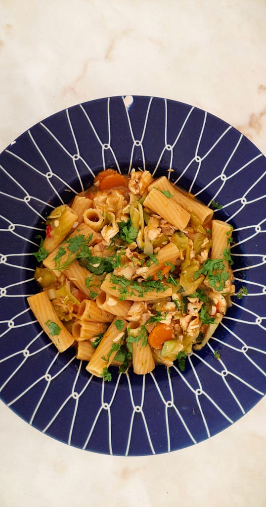 Almoço Massada de peixe com vegetais