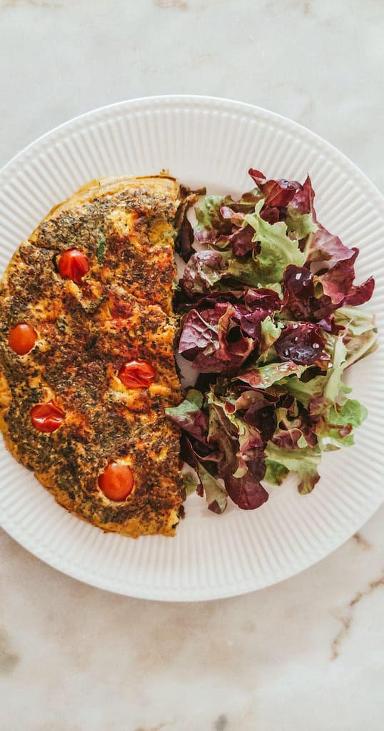Jantar Fritatta de courgette e beringela