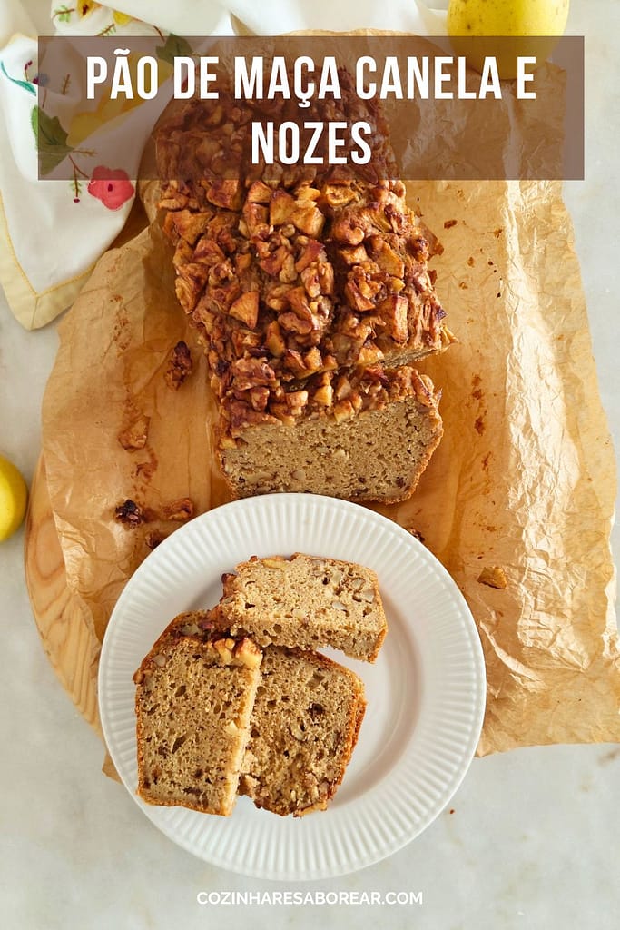slices of healthy apple bread in the plate