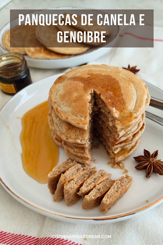 These cinnamon and ginger pancakes are light, fluffy, and delicious! No refined sugar and full of flavor
