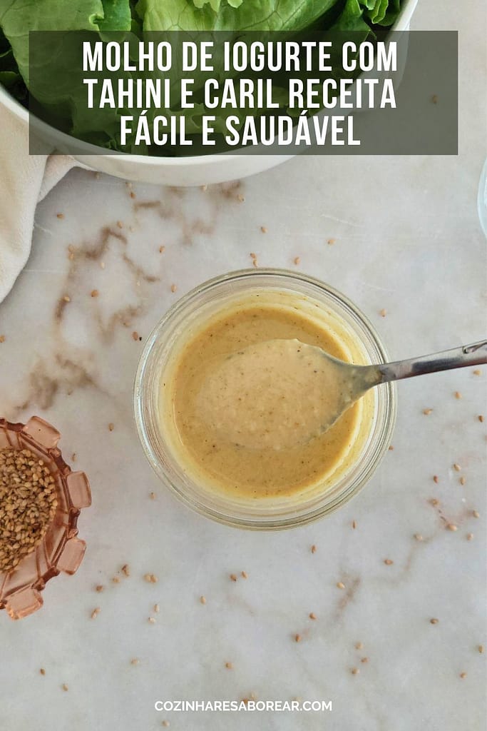 Receita Fácil e Saudável de Molho caseiro de iogurte com tahini e caril