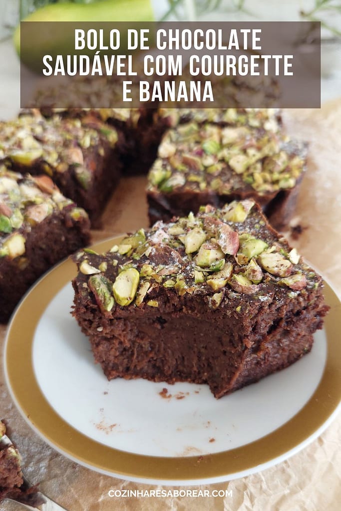 Receita de Bolo de Chocolate Saudável com Courgette e Banana, Sem Açúcar Refinado
