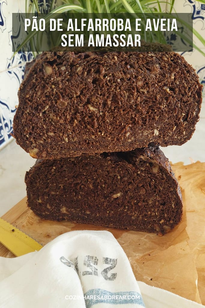 Receita fácil sem amassar de carob bread