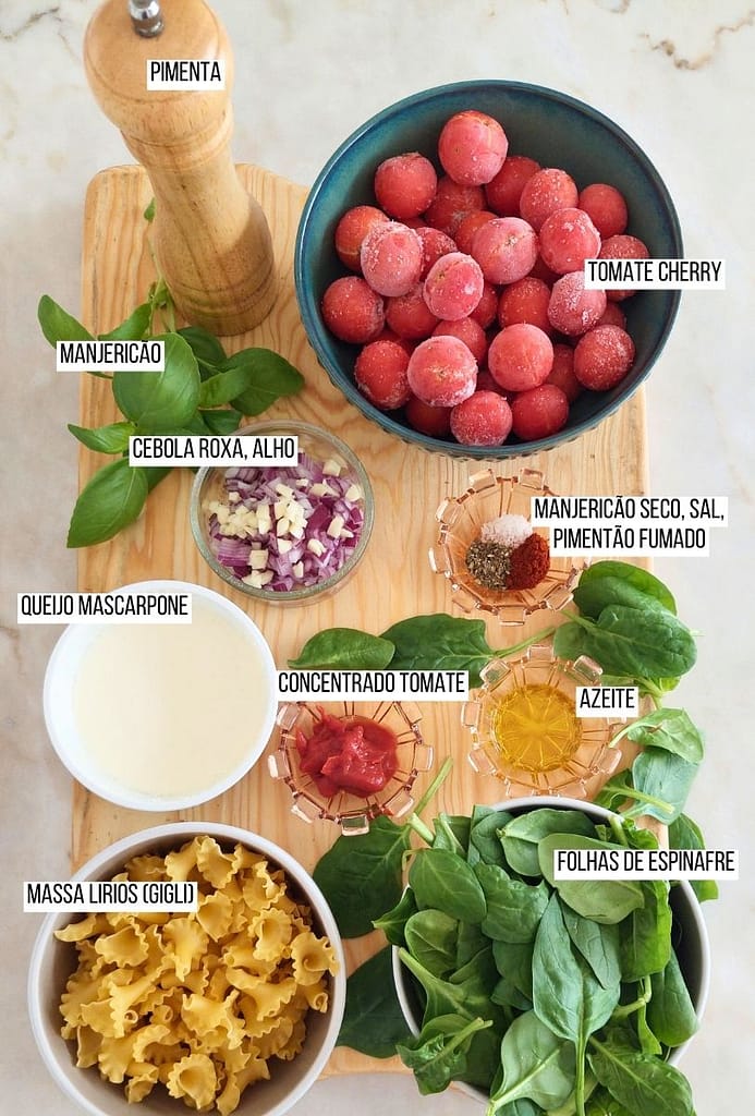 ingredientes para pasta one pot meal