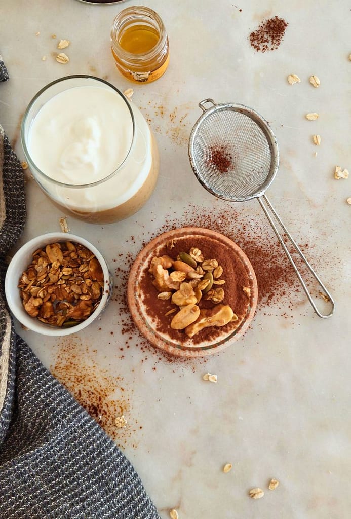 Receita simples de Overnight Oats de Café Proteicas Saudáveis e Práticas