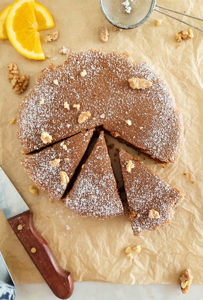 Bolo de noz laranja e canela Sem gluten e lactose Receita fácil