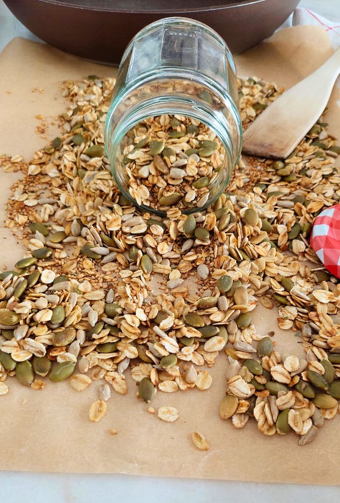 Granola Salgada Caseira Na frigideira receita fácil