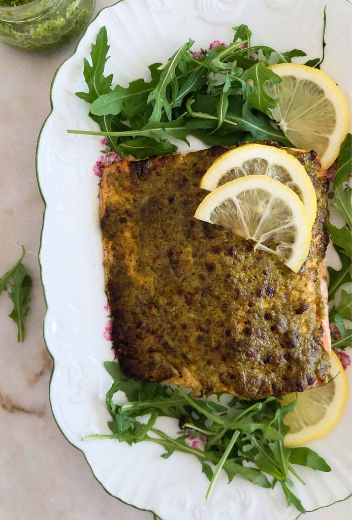 Receita rápida e saudável de Salmão com pesto na airfryer