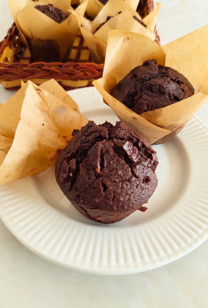 Muffins de Chocolate e Cereja Receita fácil