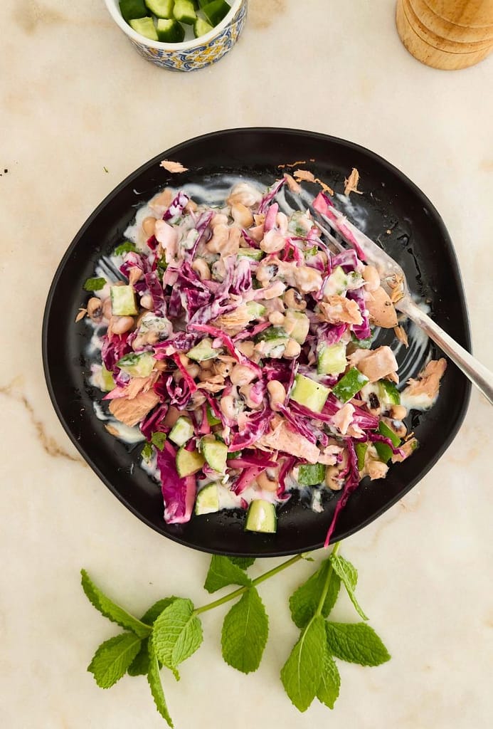 Receita fácil Salada de feijão frade com atum