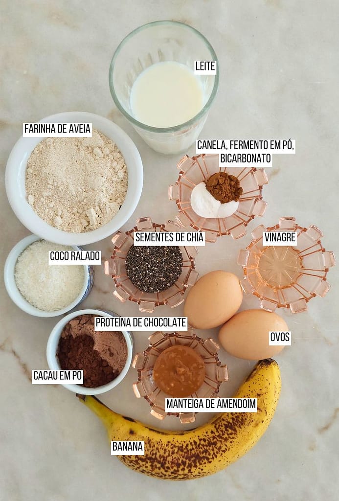 Ingredientes para pequeno-almoço saudável, proteico Receita fácil em 20 minutos