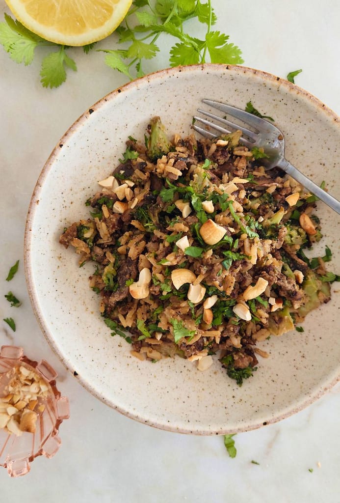 Receita fácil de Arroz frito com carne picada