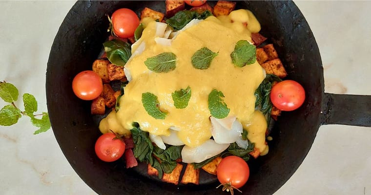 Bacalhau Cremoso com Batata-Doce