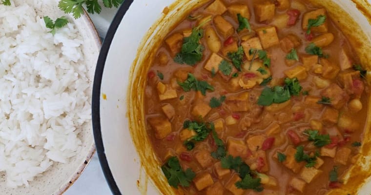 Caril de Tofu e Feijão Branco