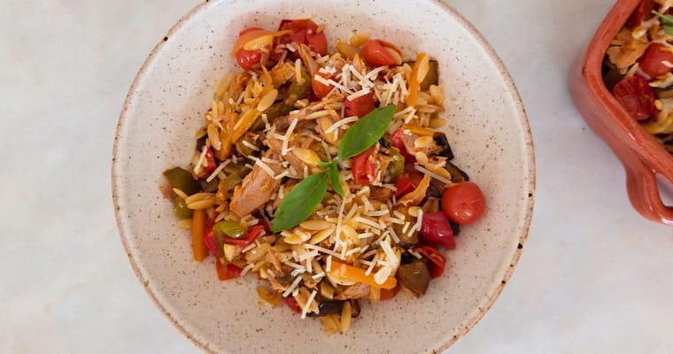 Massa com Atum, Tomate e Beringela no Forno — Cremosa e Prática