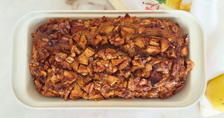 Pão de Maçã, Canela e Nozes: Saudável, Proteico e Sem Açúcar