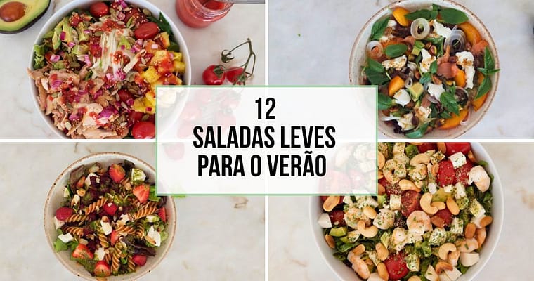 12 Saladas leves para o Verão Rápidas e Saudáveis