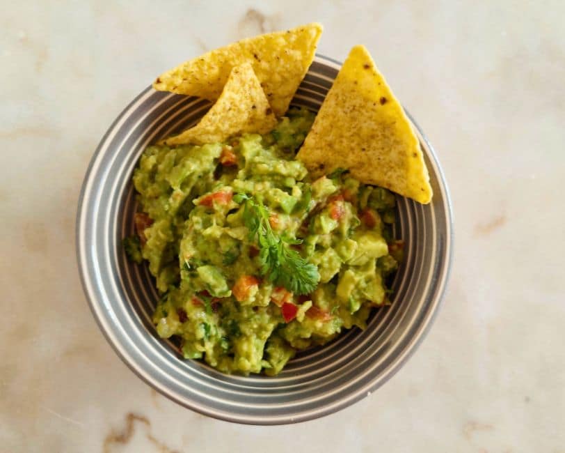 Ementa Semanal Organizada Guacamole caseiro