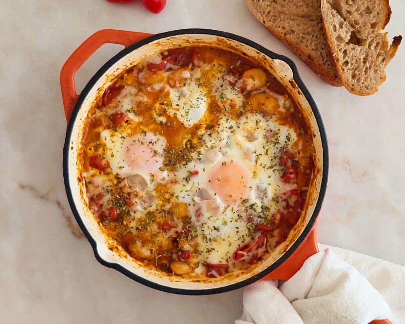 Ementa Semanal Organizada tomatada com feijão branco