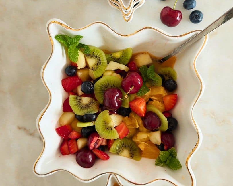 Ementa semanal salada de fruta saudável